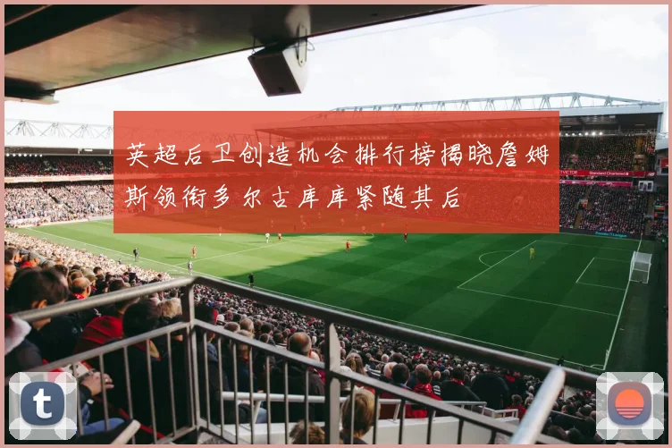 英超后卫创造机会排行榜揭晓詹姆斯领衔多尔古库库紧随其后